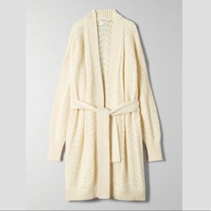 Aritzia Wilfred Butter Yellow Brianna Cardigan